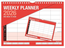 2026 Weekly Planner Calendar Staff Rota Family Organiser 1 Week to View W2W