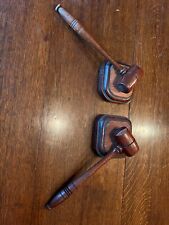 2x Freemasons Masonic gavel and Block 'Lodge 346 Stamped' Maul Mallet Masons