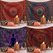 Throw Rug Indian Mandala Tapestry Bohemian Tapestries Wall Hanging Blanket