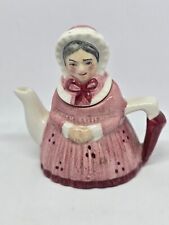 Vintage Artone Miniature Hand Painted Tea Pot - Lady in Pink