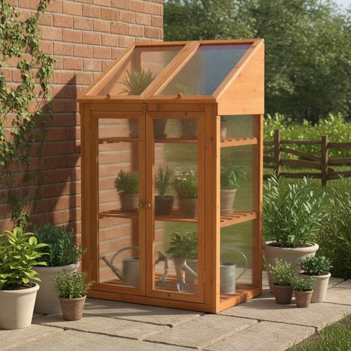 Ghwood wooden greenhouse 120cm - ghwood,