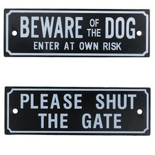 Two Garden Gate Signs -