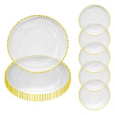 Beaded Rim Clear Acrylic