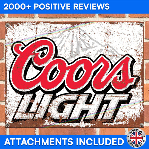 Coors light metal signs man - metal,