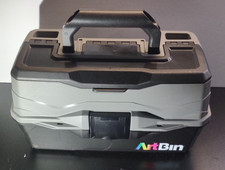 ArtBin 2-Tray Art Supply Box Portable Art & Craft Gray/Black Fishing/craftingbox