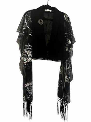 Upcycled black silver sequin - upcycled,
