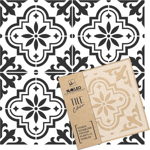 Nakleo tile painting - tile, stencil