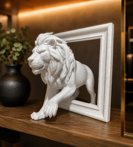 Lion frame illusuon - lion,