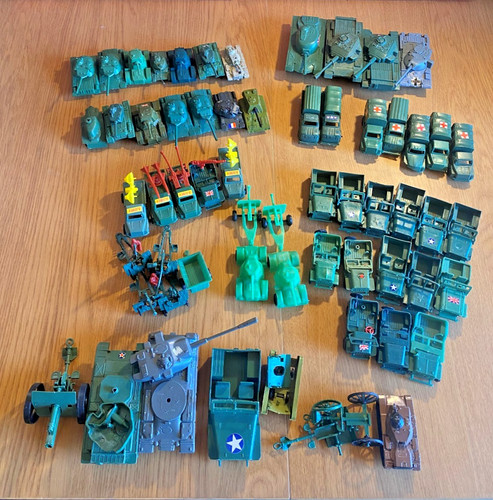 Plastic army vehicles - plastic,