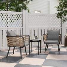 3 Pieces Rattan Bistro Set