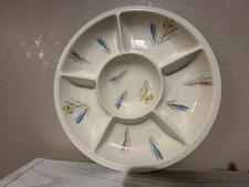 Figgjo Flint Norweigan Dips & Nibbles Dish Rare 1950’s Crocus Pattern 11”