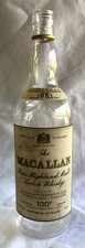 RARE Macallan 1961 100° Proof Scotch Whisky empty bottle Glenlivet Distilled 75c