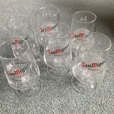6 San Miguel Pint Glasses