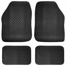 4 Pcs Car Mats Rubber Black