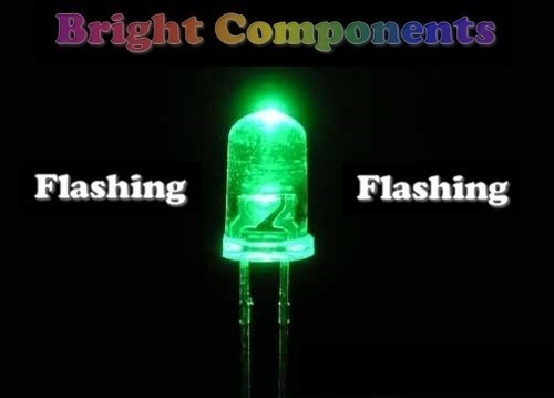 Green flashing led 5mm - green,
