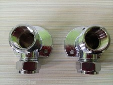 Chrome Shower Wallplate Elbow Fixing for Exposed Thermostatic Bar Mixer Valve Pr