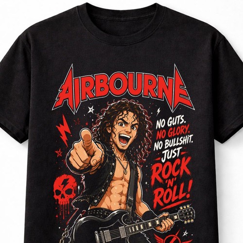 Airbourne rock band - band, guitar