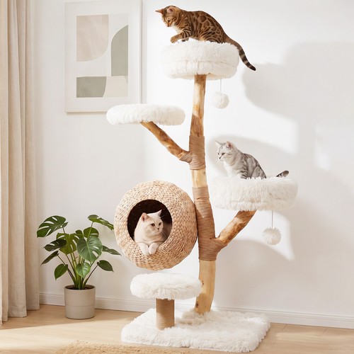 Multi level wooden - cat, tree