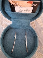 New Le Diamantaire 375 White Gold & diamond hoop Earrings EUR 1480