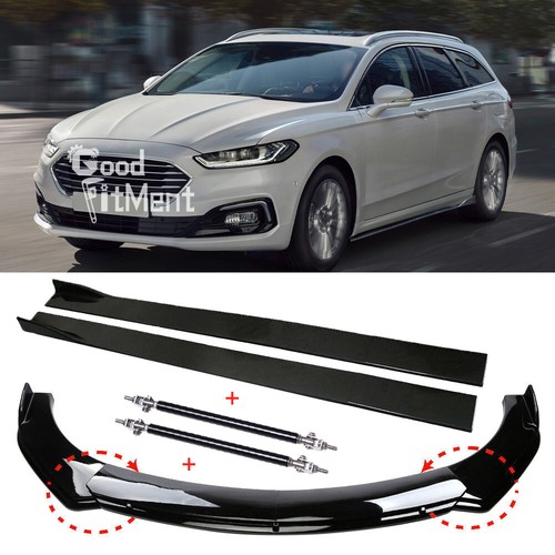 Glossy black front bumper lip - glossy,
