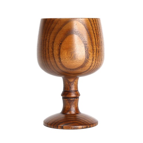 Red wine glass wooden - red,
