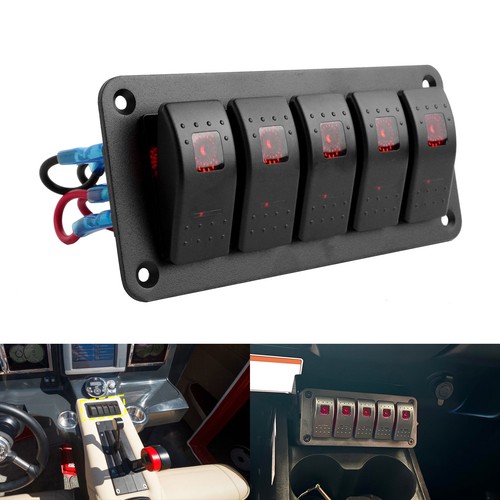 Gang rocker switch control - 5 gang,