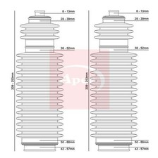 Steering Bellow Kit Front Left