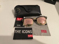 Ray-Ban Tortoise Brown Sunglasses FRAMES  Clubmaster RB3016 990/70 Mint Conditio