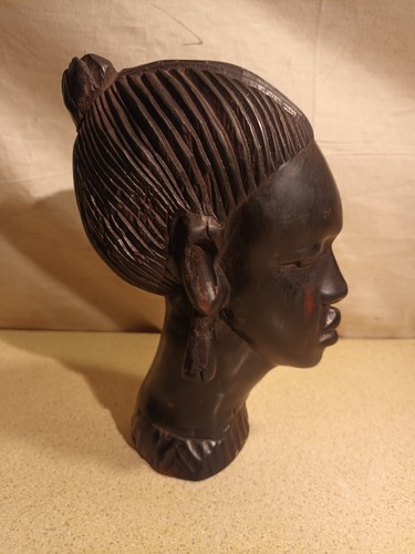 African hardwood carved - hardwood, head