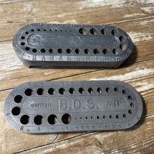 2 VINTAGE DRILL BIT STANDS 