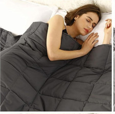 NEW Large Luxury Weighted Blanket Sleep Aid Anxiety Depression Insomnia Grey UK