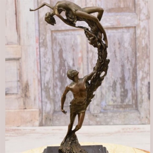 Bronze statue woman sculpture - bronze,