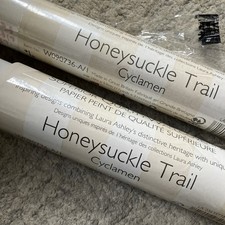 Laura Ashley - Honeysuckle Trail Cyclamen Wallpaper - 2 Rolls W090736-A/1 - New