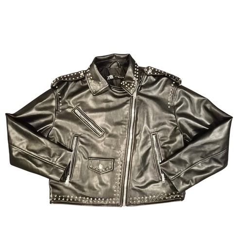 Zara black faux leather - zara,