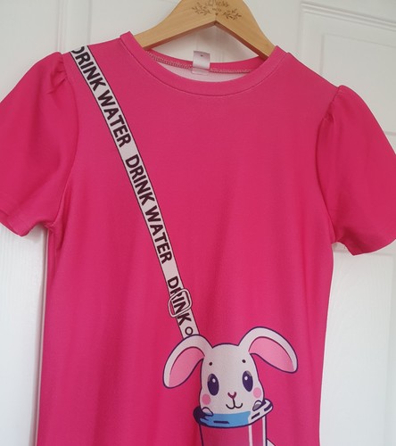 Shein pink bunny bubble - pink, tea
