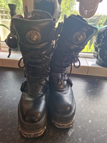 New rock black leather - new,
