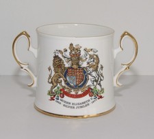 Royal Stafford Queen Elizabeth II 1952 - 1977 Silver Jubilee Mug 