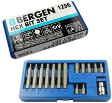 BERGEN TOOLS HEX BIT SOCKET SET 1/2" Drive Long & Short Bits 4 5 6 7 8 10 12mm