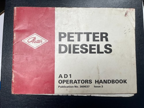 Petter diesels ad1 operators - diesels,