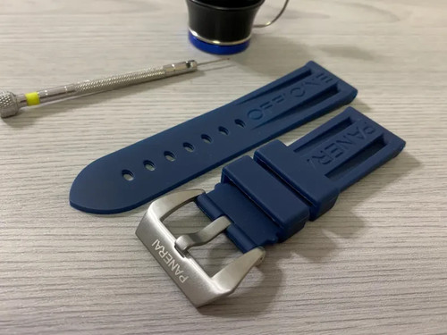 22mm 24mm panerai navy blue - navy,