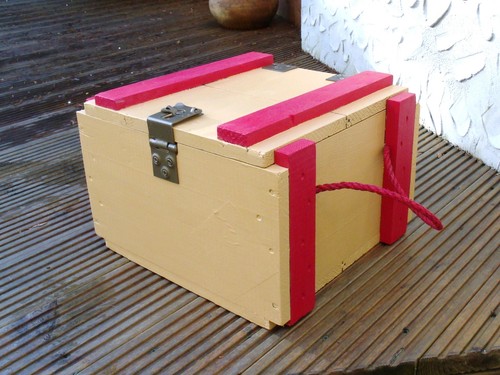 Wooden ammo box with - wooden,