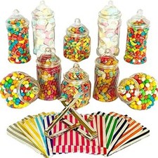 Truly 10 Plastic Sweet Jars