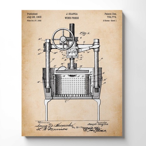 Wine art press patent - art,,
