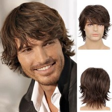 Men Man Natural Curly Wigs
