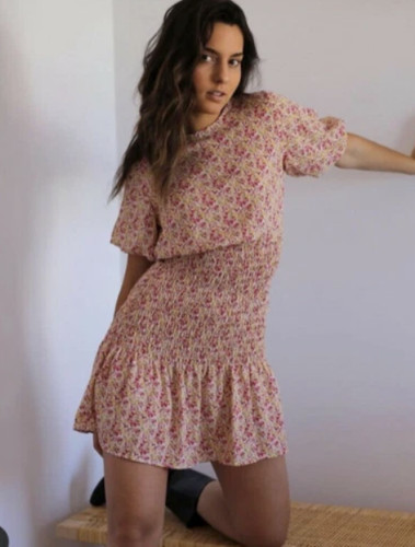 Zara pink orange - pink, floral