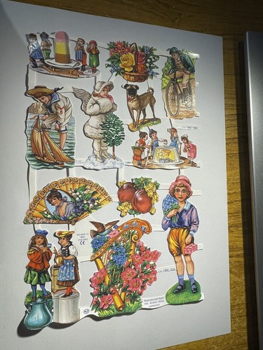 Vintage embossed die - cut, paper