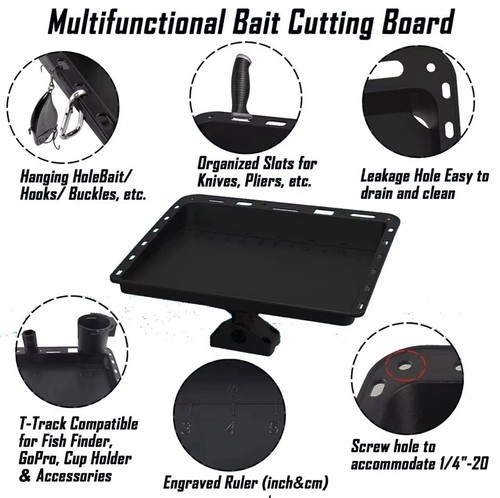 Bait board with mount for - with,
