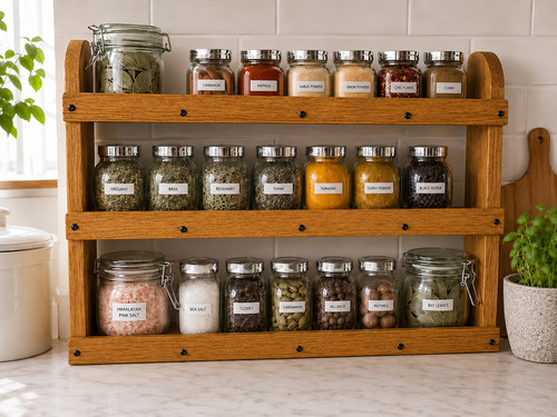 Wooden spice rack - rack, freestanding