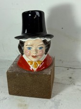 Vintage Welsh Lady costume jug hand painted ceramic antique style toby character