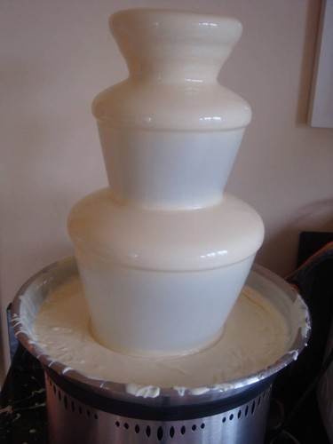 Chocolate for fondue fountain